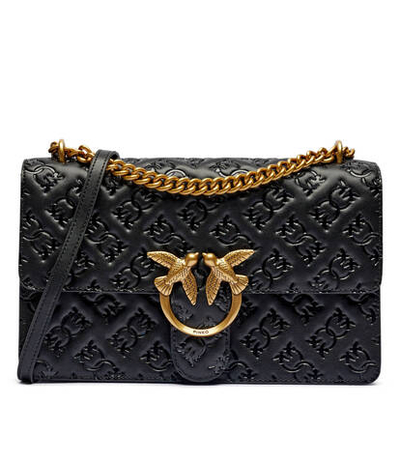 Кожаная сумка через плечо LOVE ONE CLASSIC DC Pinko - черный(100941 A1YB)