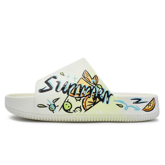 Nike Calm Slide 'White Orange Green Black'