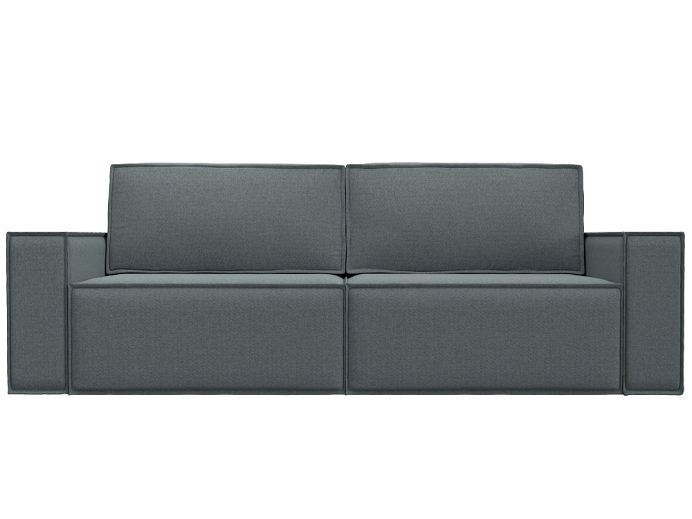 Диван прямой Куба Лайт, Амур 07 серый, Рогожка, 129435