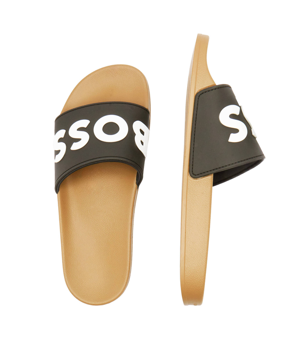 Шлепанцы KIRK_SLID_RBLG_N BOSS BLACK - черный(50498241)