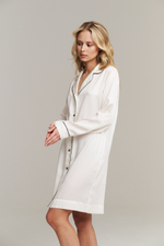 Пижамная блуза с кантом удлиненная