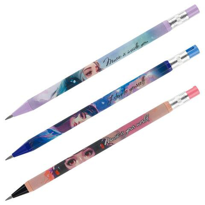 Карандаш механический 2,0мм с точилкой для грифеля ассорти "Kawaii" (Meshu)