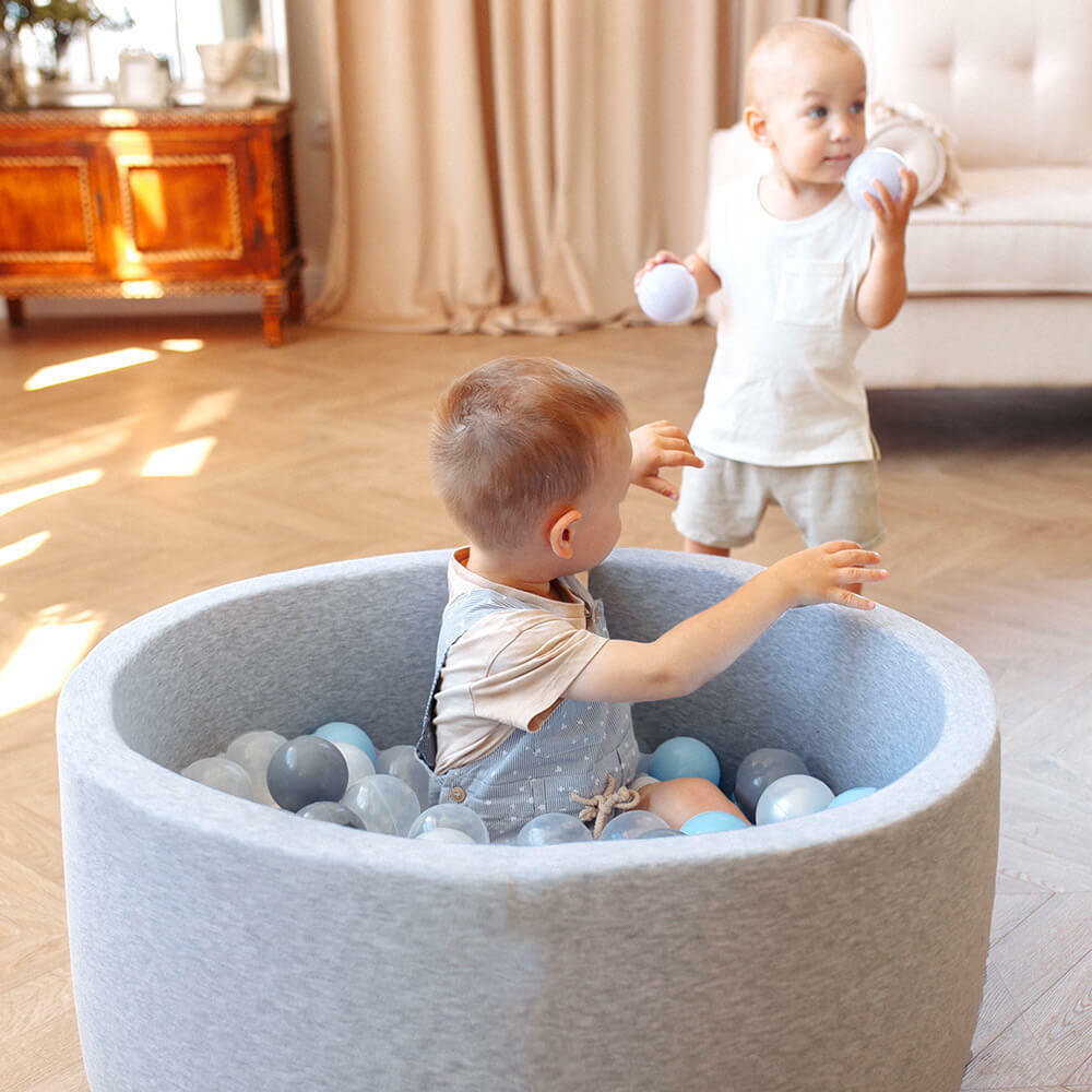 Romana Airpool Детский сухой бассейн Easy (серый с розовыми шариками)