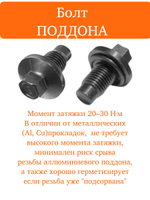 Пробка поддона слива масла M14x1.5 с прокладками Ford Focus Fusion C-MAX Mondeo Transit Galaxy Land Rover Discovery Range Rover Sport