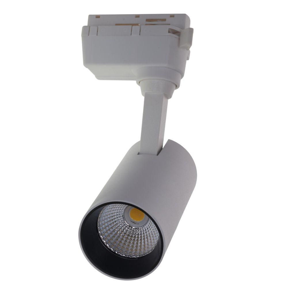 ULB-Q277 10W-4000К WHITE Светильник-прожектор светодиодный трековый. 800 Лм. Белый свет 4000К. Корпус белый. ТМ Volpe