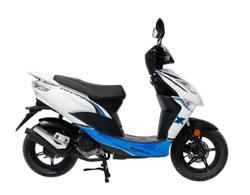 Скутер Regulmoto EAGLE 50 (колёса R12) Белый/синий