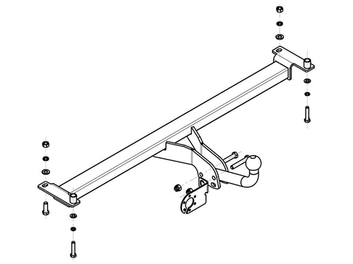 Фаркоп Avtos на CHERY AMULET (2006)(паспорт и сертификат в комплекте)(без электрики)CE 01