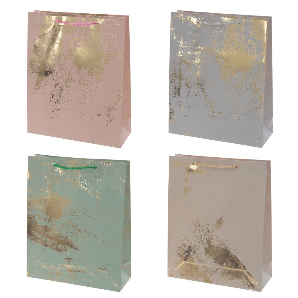 GAEM Пакет подарочный M (бумага 210г/м2, блок микс 12шт), L25,5 W10 H32 см, 4в.