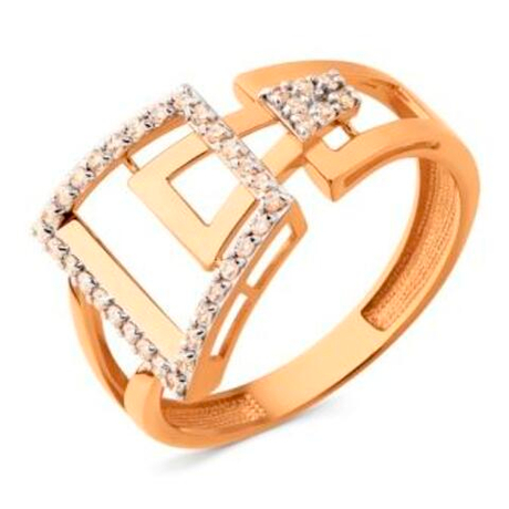 Кольцо из золота с фианитами