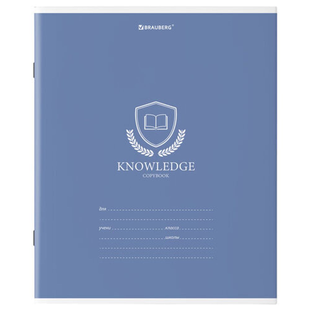 Тетрадь 18 л. BRAUBERG линия, обложка картон, "ОДНОТОННЫЙ С ЭМБЛЕМОЙ", 106483, 5шт