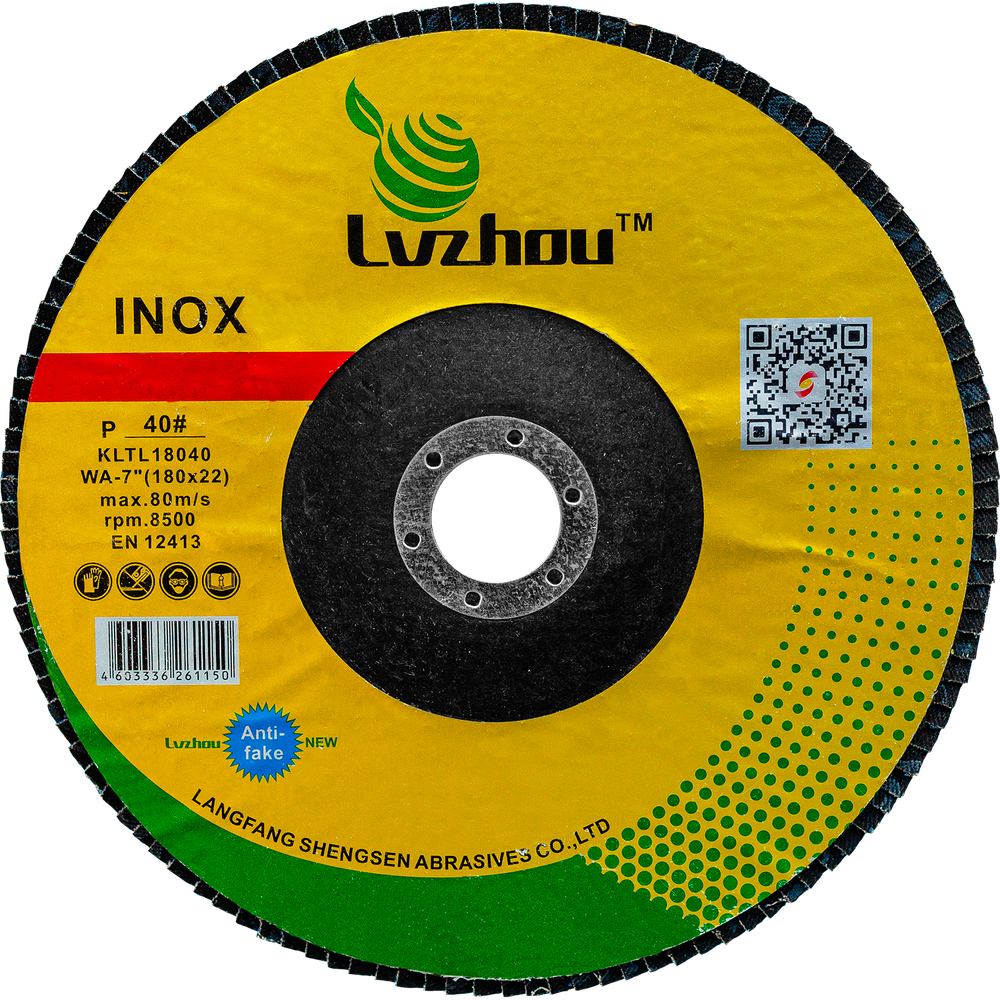 Круг лепестковый торцевой LVZHOU 180х22,23mm P40, тип 1, KLTL18040