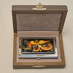 Визитница "Жар-птица" №7 (роспись Палех)