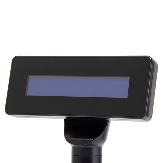 Дисплей покупателя POScenter PCP220 (USB, LCD 2х20, белые символы на синем фоне), подставка, USB кабель 3.0 м., черный