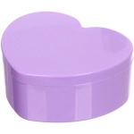 Шкатулка пластиковая с зеркалом «KiKi HAUS», сердце, цвет сиреневый, 13.5*11.5*5.5см