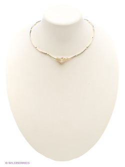 "Базирона" колье  в золотом покрытии из коллекции "Constanta" от Jenavi с замком карабин