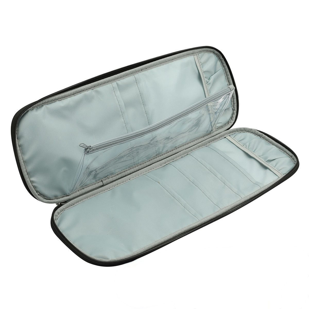 Органайзер пенал для проволоки, спиц, стеков и других инструментов для рукоделия (серый, на молнии)