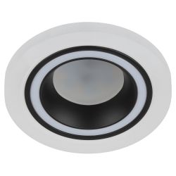 Встраиваемый светильник декоративный ЭРА DK90 WH/BK MR16/GU5.3 белый/черный | Декоративные встраиваемые светильники