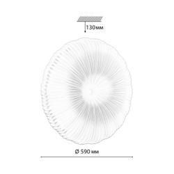 7678/FL PALE SN 000 Светильник пластик/белый LED 90Вт 3000-6000К D590 IP43 пульт ДУ ANIX