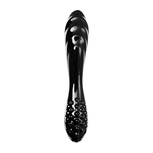 Черный двусторонний стеклянный фаллоимитатор 18,5см Satisfyer Dazzling Crystal 1 4045924