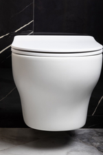 Унитаз подвесной FIORE Белый матовый c крышкой, функция Торнадо