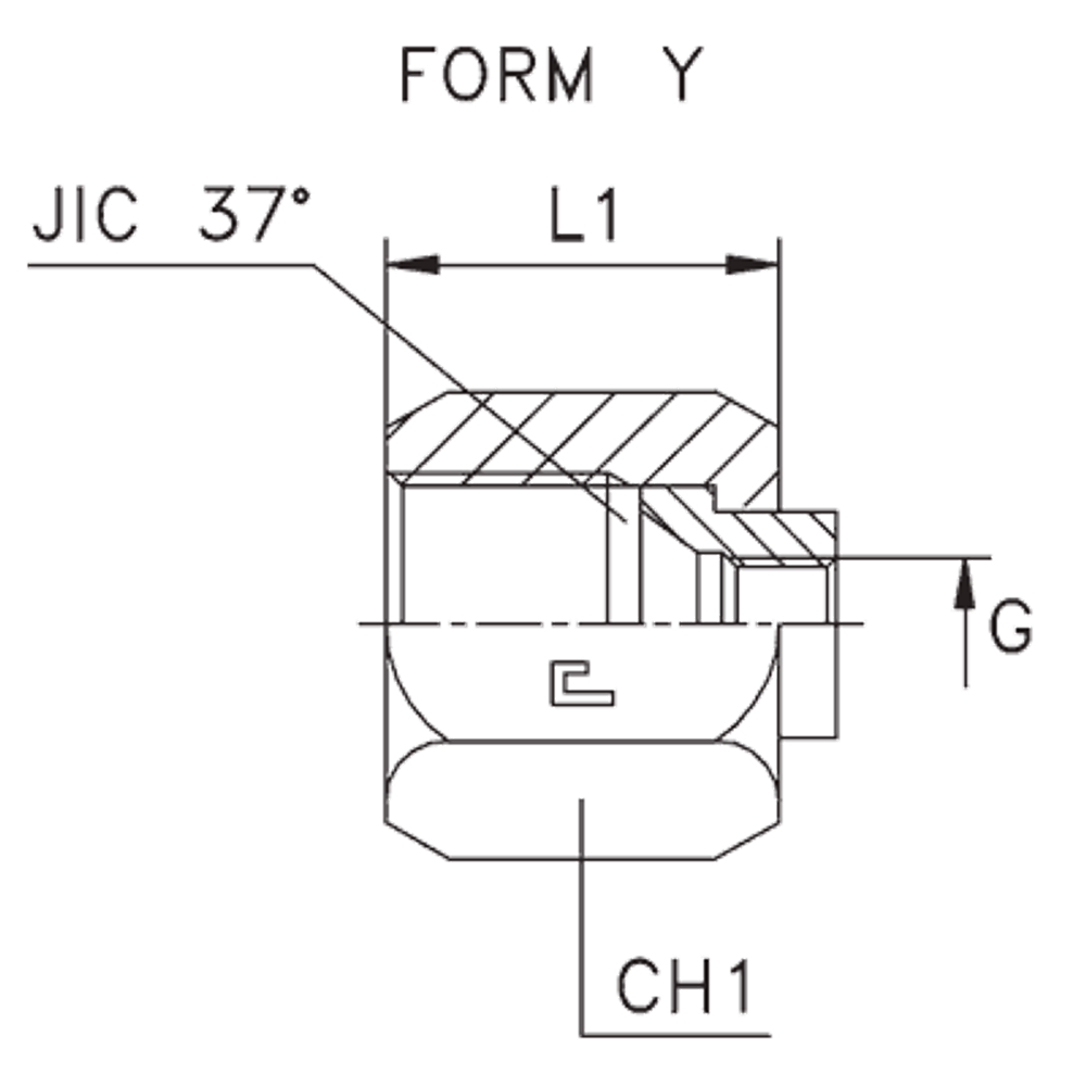 Соединение для манометра BSP 1/4" D14-15-16 JIC 7/8"