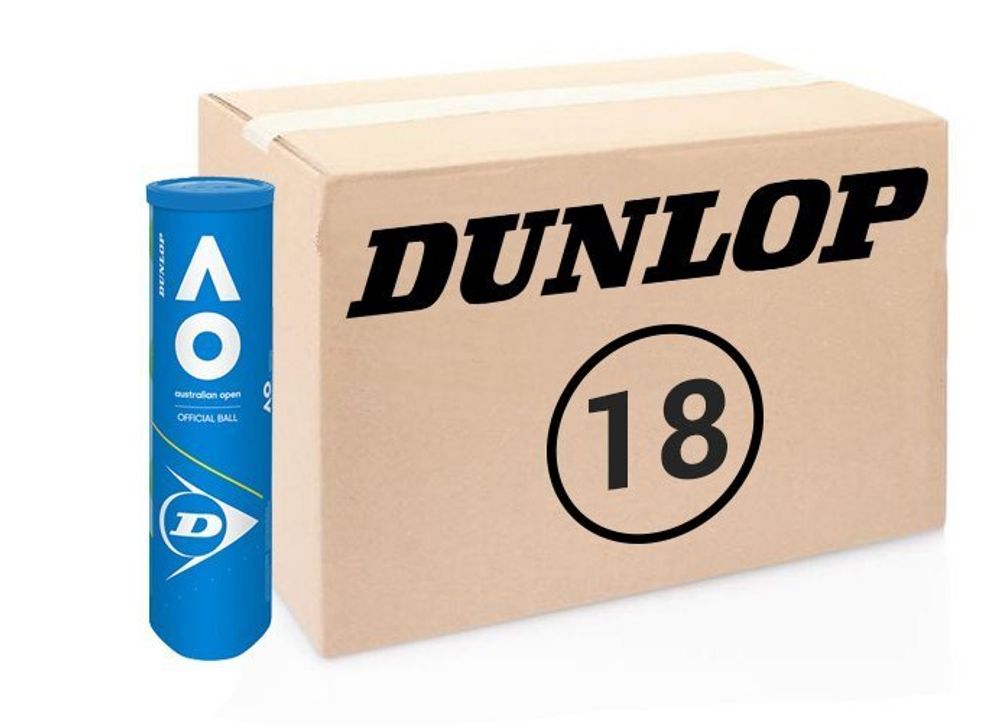 Мячи для тенниса для всех покрытий DUNLOP AUSTRALIAN OPEN (18x4)