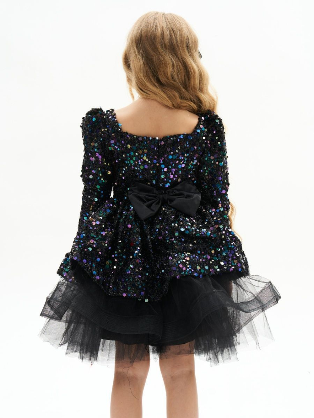 Нарядное новогоднее платье с пайетками Уэнсдэй