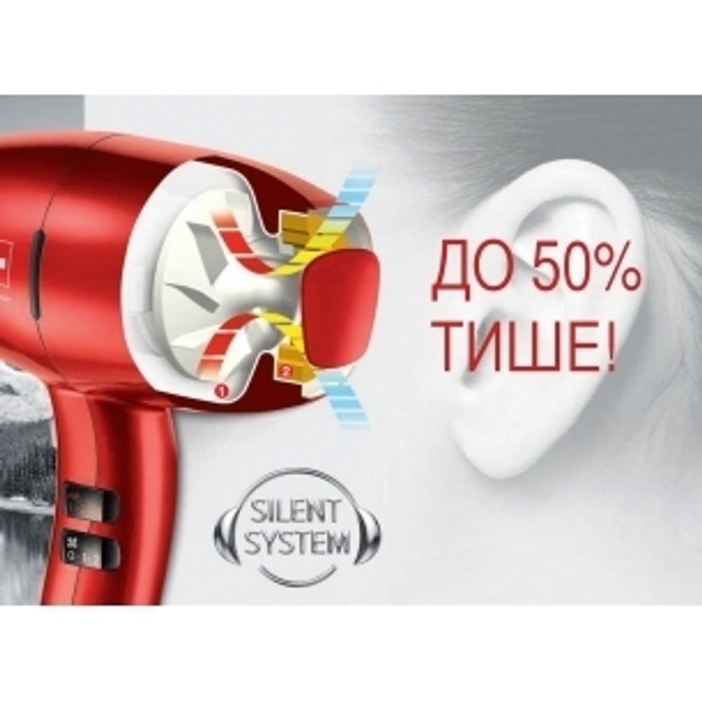 Профессиональный фен Valera Swiss Silent 6500 Ionic Rotocord (SX 6500Y RC) - 6