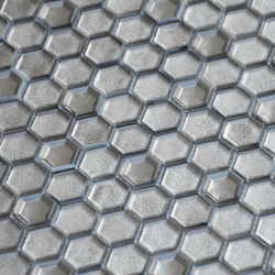 Стеклянная мозаика LeeDo: Alchimia - Argento grani hexagon 13x23x6
