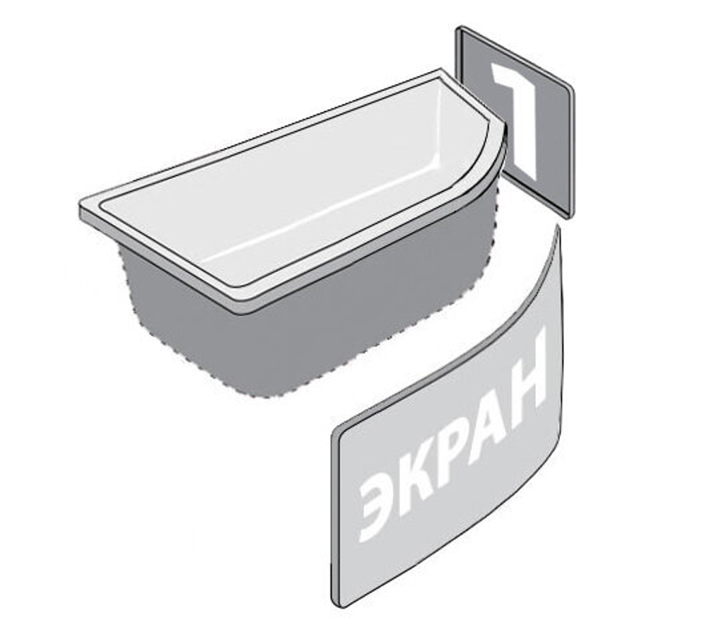 Ванна Triton Бэлла 140x75 (правая)