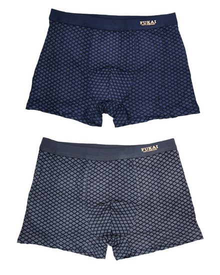Трусы мужские боксеры (2 шт) Fukai 1513 F,черный+темно-серый