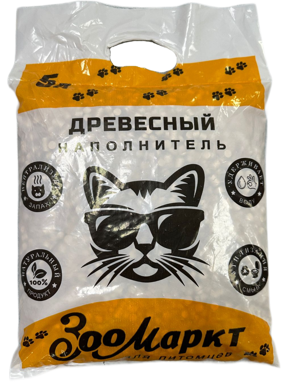 ЗооМаркт наполнитель древесный для кошек березовый