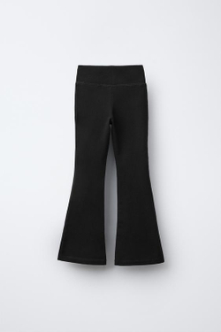 ZARA РАСКЛЕШЕННЫЕ ЛЕГИНСЫ, ЧЕРНЫЙ