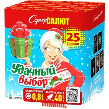 Батарея салютов Удачный выбор (25/0,8) СС7253