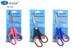 Ножницы 20см. пластиковые ручки, резиновые вставки, лезвие 10см. (Basir)