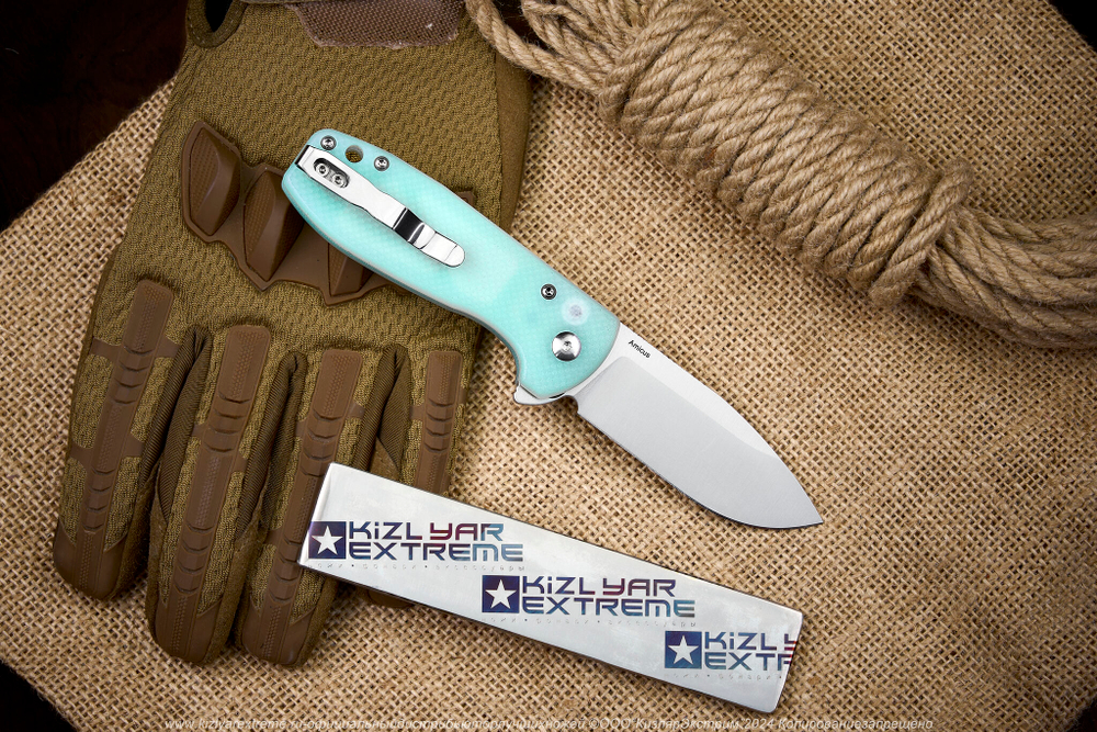 Складной нож Kizer Amicus сталь 9Cr18MoV Satin рукоять G10