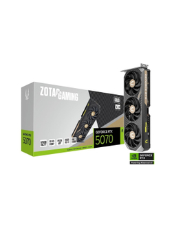 Видеокарта ZOTAC GAMING GeForce RTX 5070 SOLID OC 12Gb DDR7 192 bit  2165/2542 MHz  3*DP/HDMI  3*FAN(ZT-B50700J-10P) RTL