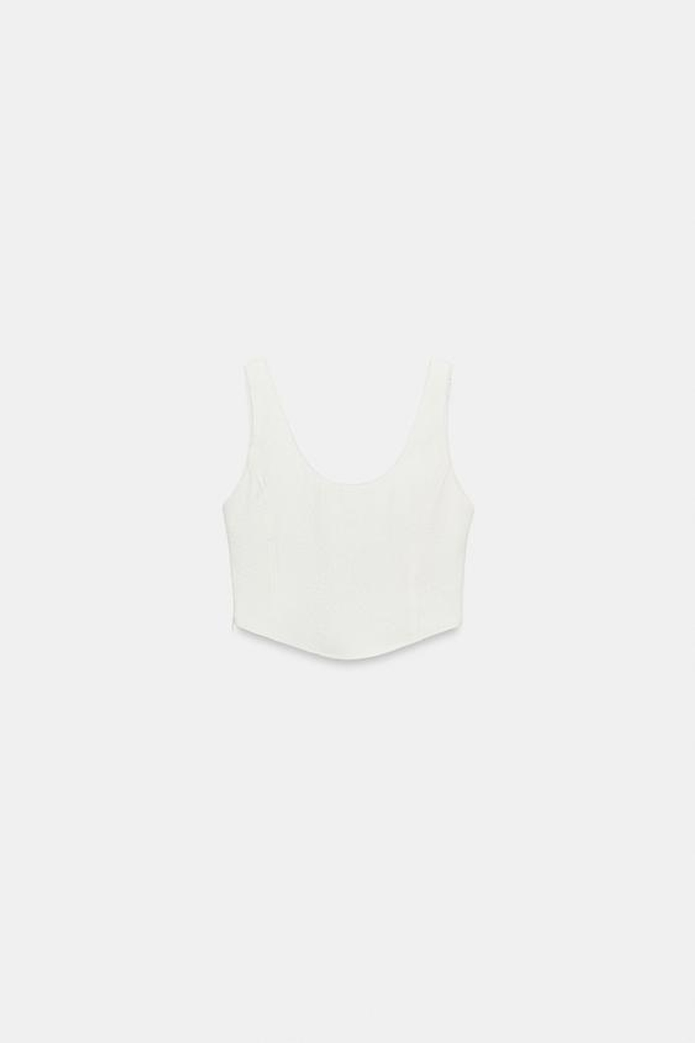 ZARA ТОП В БЕЛЬЕВОМ СТИЛЕ С ВЫШИВКОЙ, ЭКРЮ