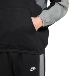 Теннисный костюм Nike Sportswear Club Fleece Hooded - black/light smoke grey/smoke grey/white