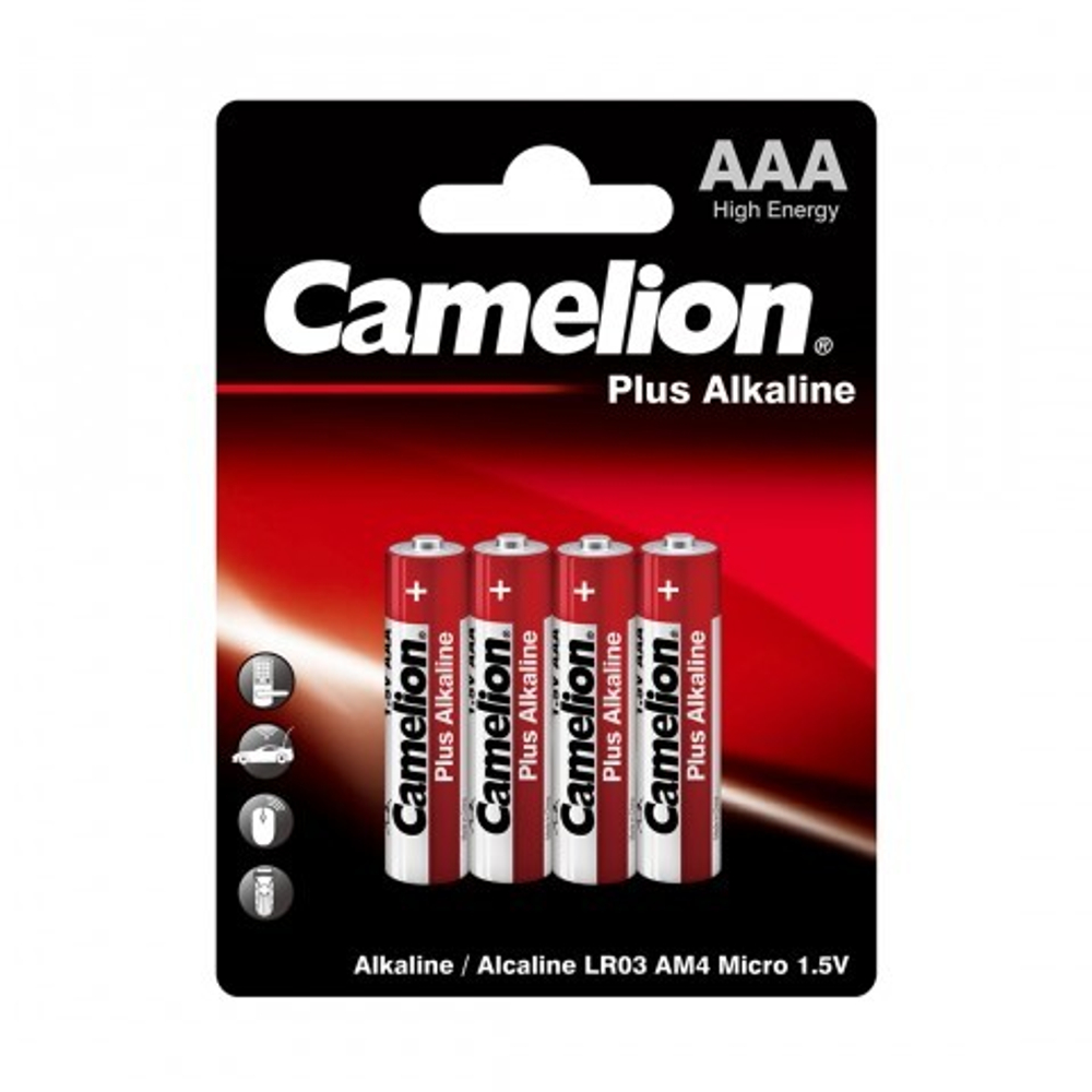 Батарейка CAMELION Plus Alkaline LR03-BP4 4 шт., блистер