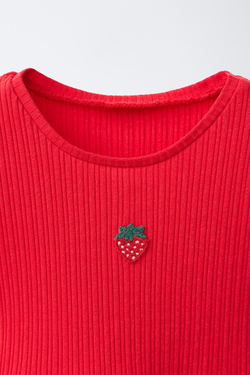 ZARA ПЛАТЬЕ С ВЫШИВКОЙ, КРАСНЫЙ