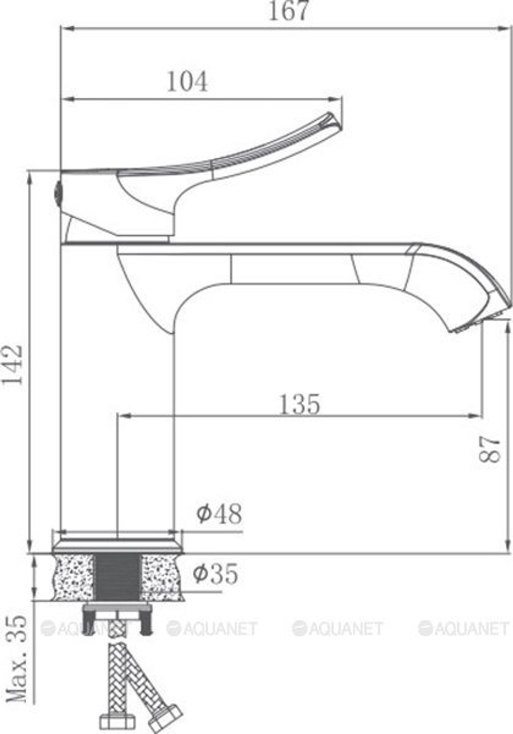 Смеситель для раковины Haiba HB 10553-8 белый