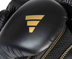 Перчатки боксерские Hybrid 80 черно-золотые adiH80