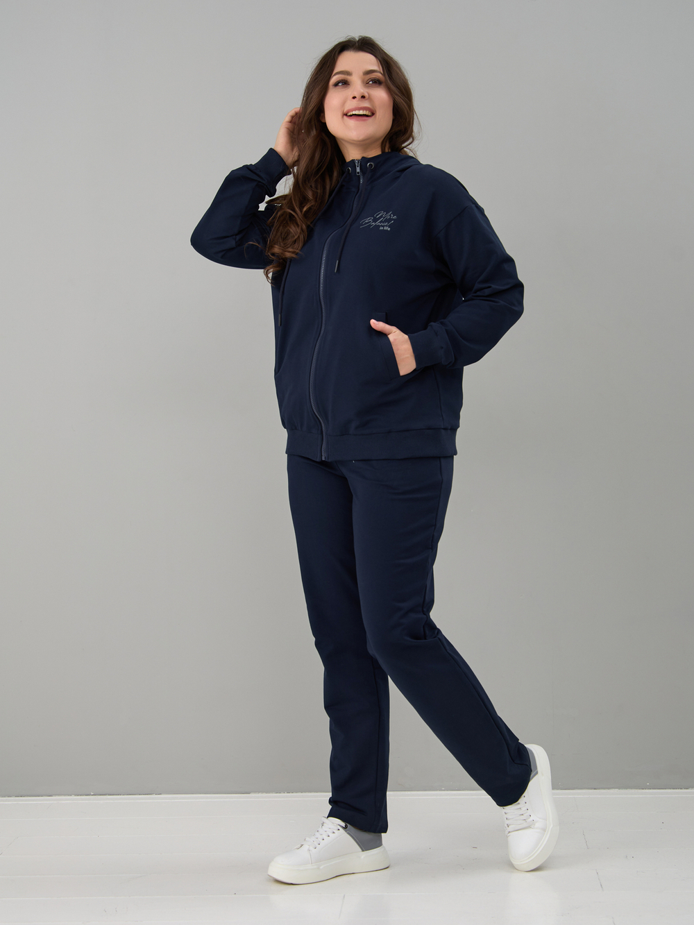 Костюм с брюками КБф-055О/синий-п