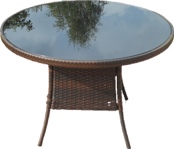 Стол из искусственного ротанга ЭММА «EMMA» Dark Brown D105 см