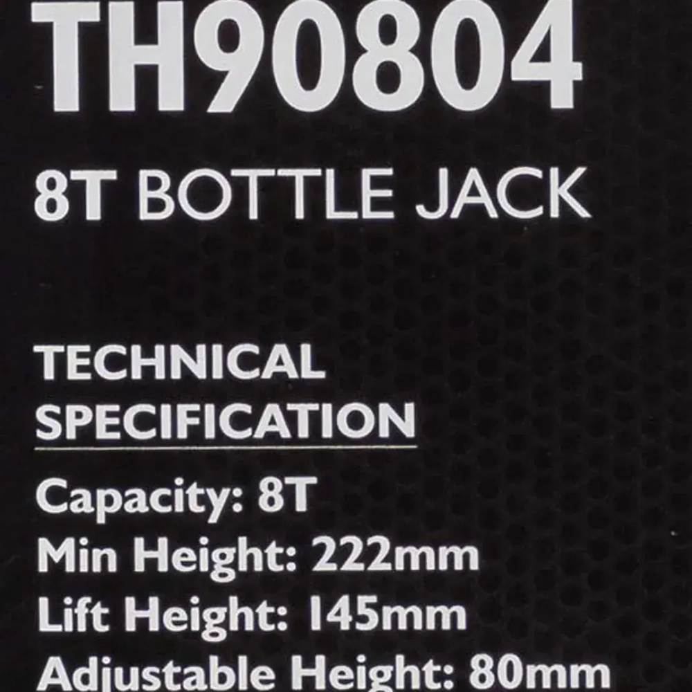 Домкрат бутылочный 8т с клапаном JCB JCB-TH90804
