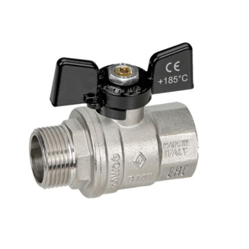 Кран шаровой 3/4'' вн/нар  бабочка BUGATTI серия OREGON 307 (Италия)