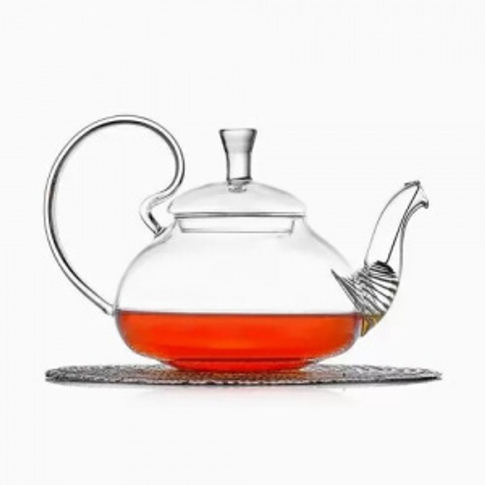 Чайник заварочный с фильтром "Георгин", 600 мл, термостекло