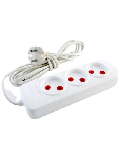 Сетевой удлинитель 3 гнезда, 3 метра, 6A/электрический