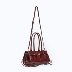 MANC КОЖАНАЯ СУМКА "BABY JANE", ЦВЕТ БУРГУНДСКОГО ВИНА